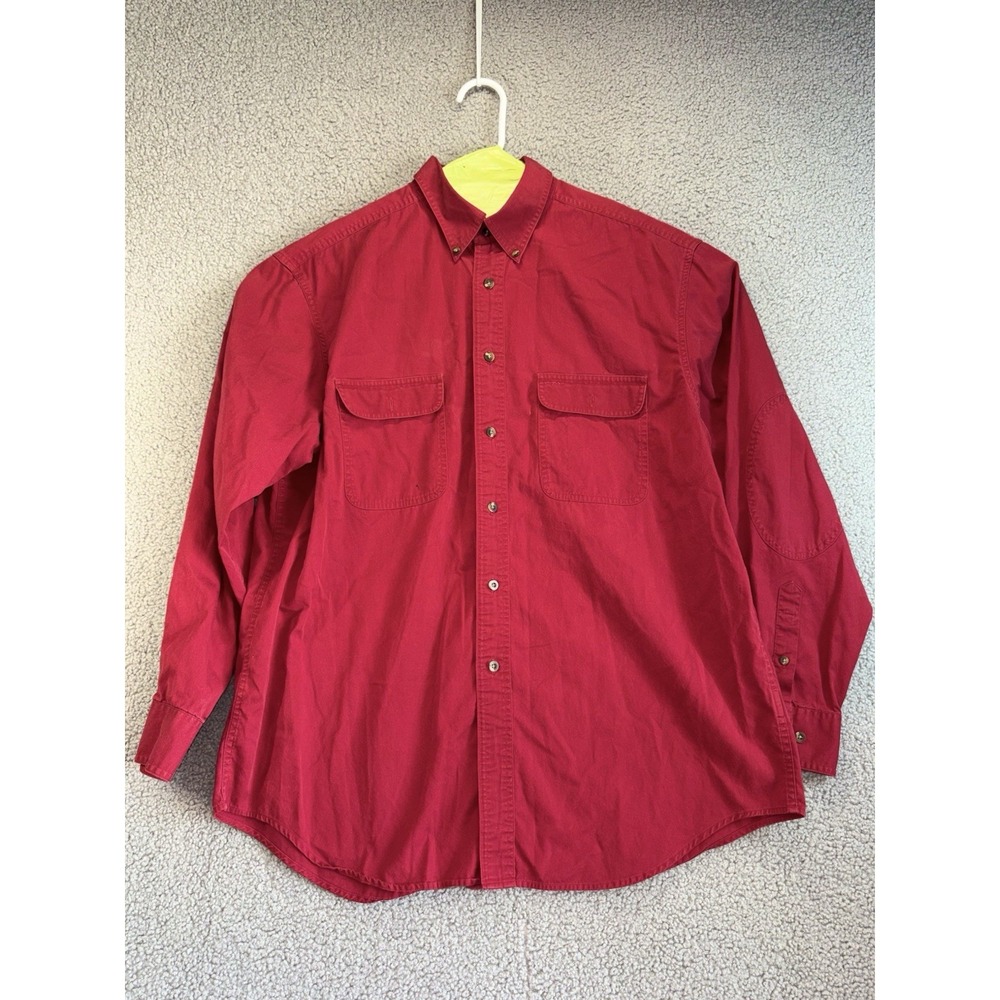 Roundtree & Yorke Men's Large Red  Dress Shirt‎ Button-Down